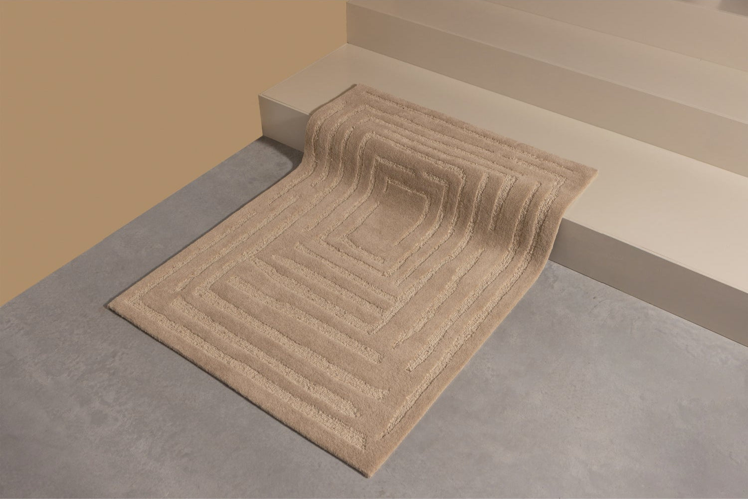Tapis en laine sable Alicia 170x240cm