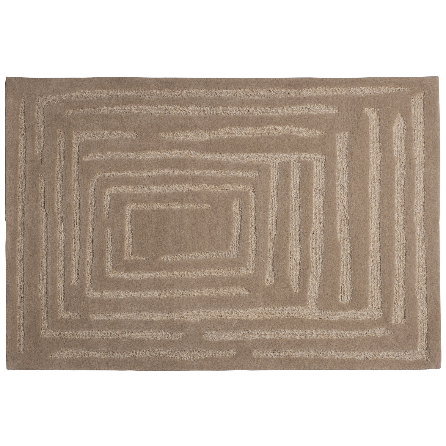Tapis en laine sable Alicia 170x240cm