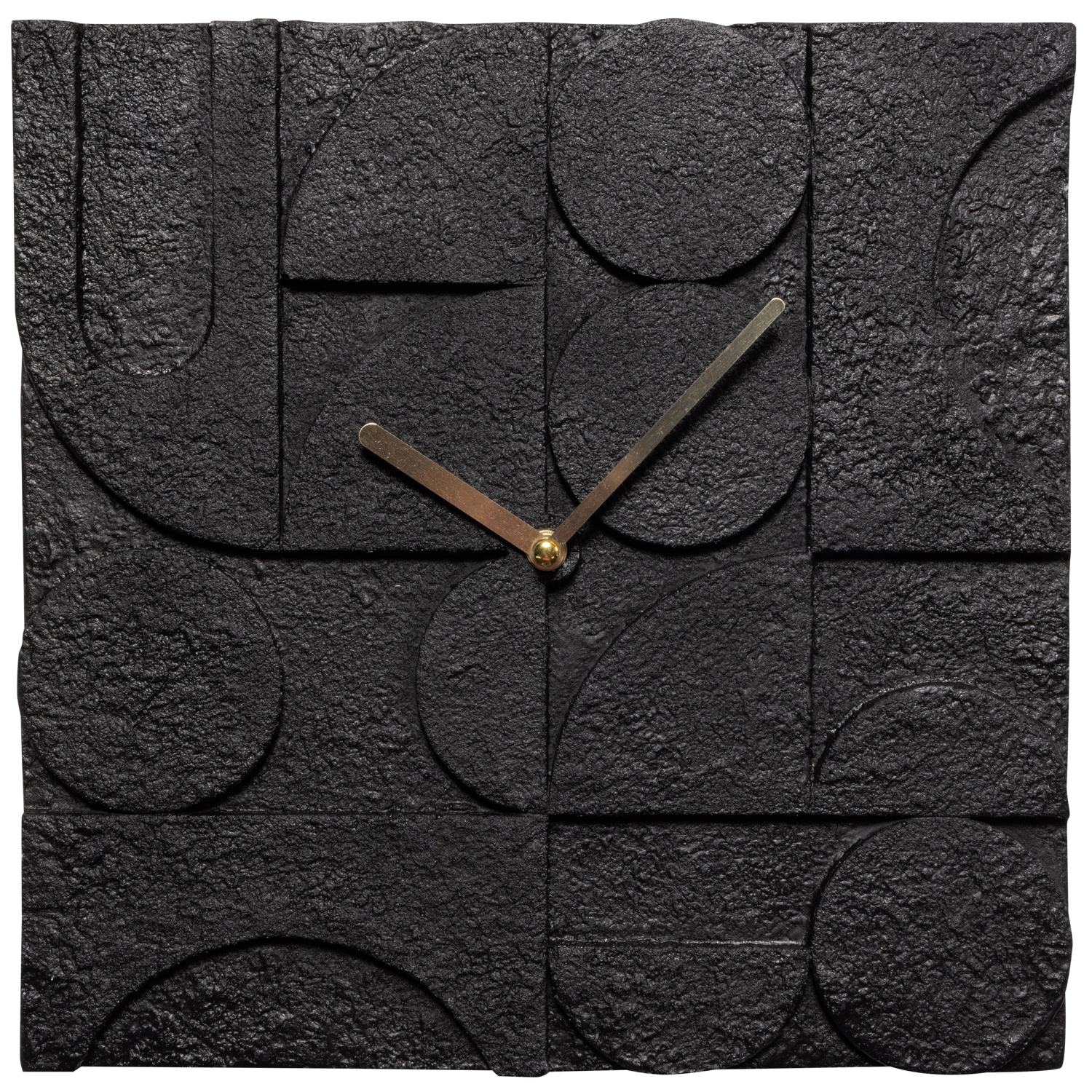 Horloge en béton noir Zaria 30x30 cm