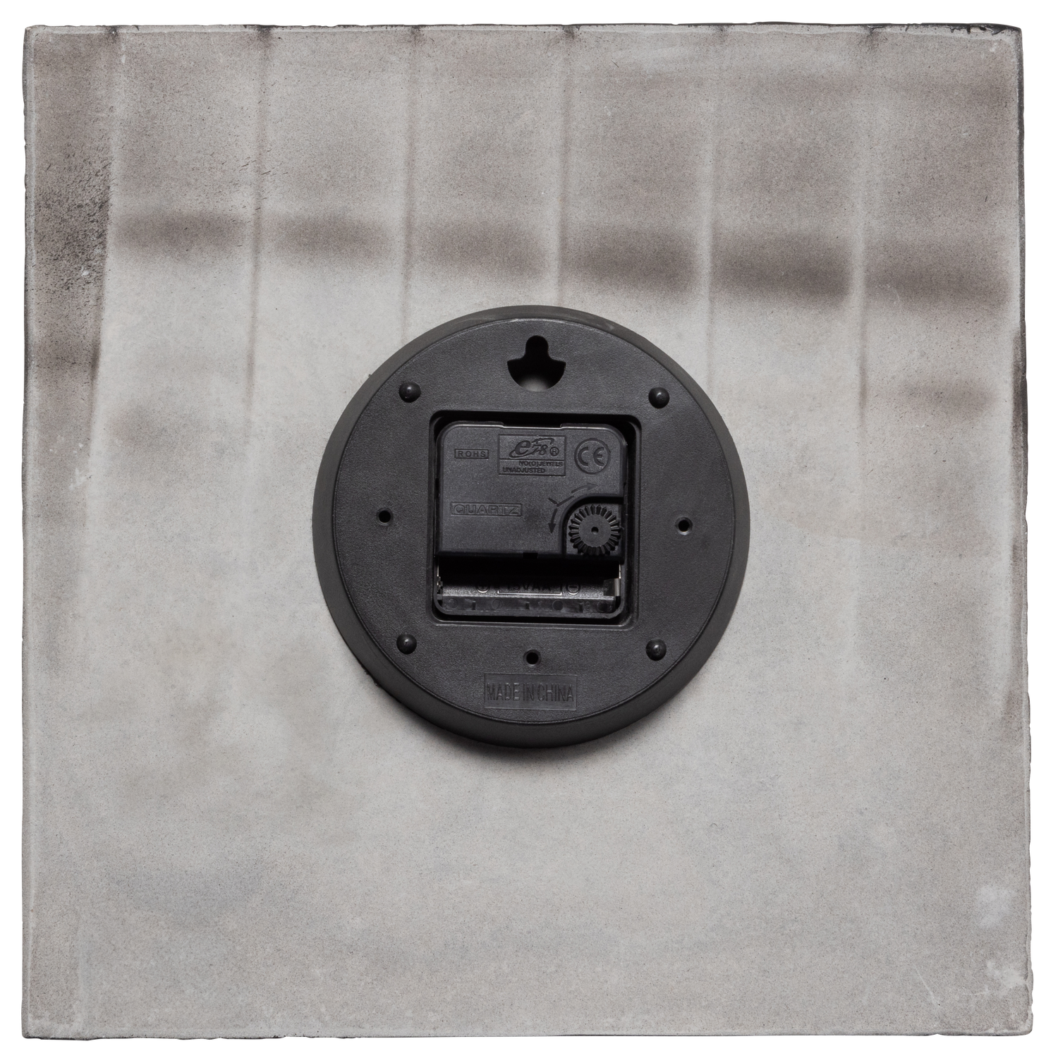 Horloge en béton noir Zaria 30x30 cm