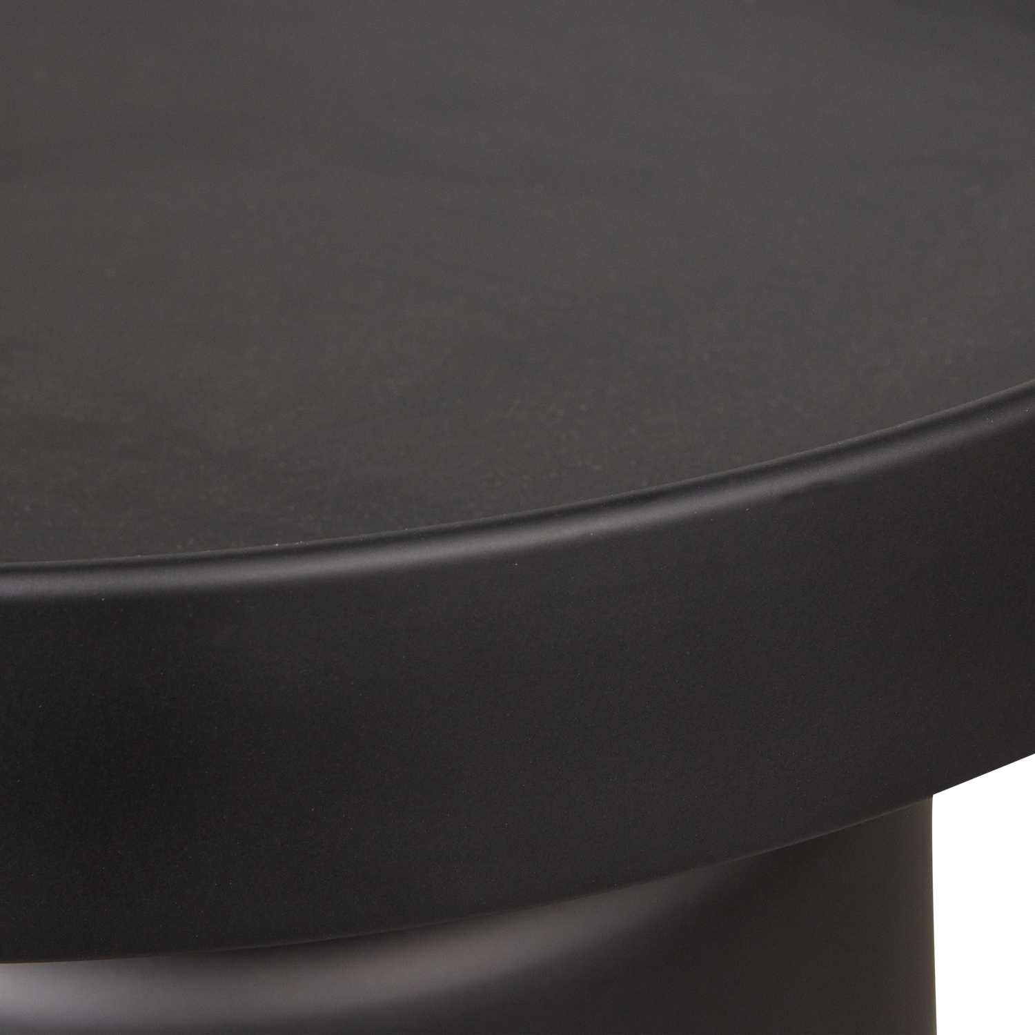 Tavolino rotondo in metallo nero Peer 45x49 cm