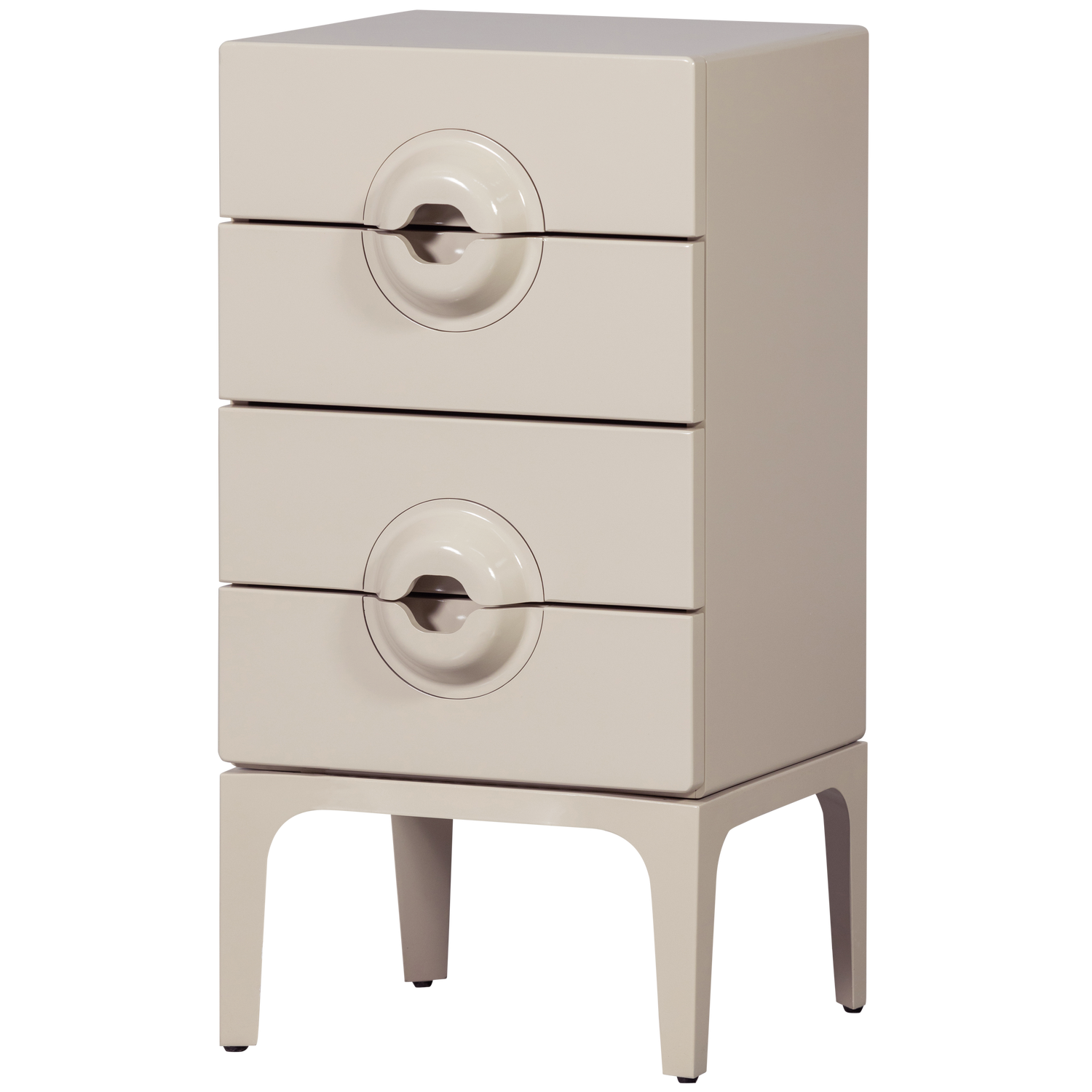Cassettiera 4 cassetti in legno di eucalipto Merge 89x44 cm