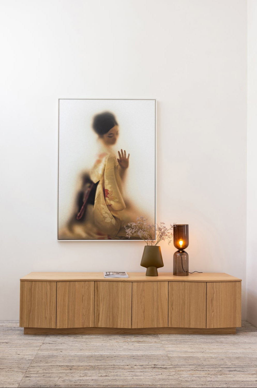 Mobile TV in rovere Zuma 52x200 cm