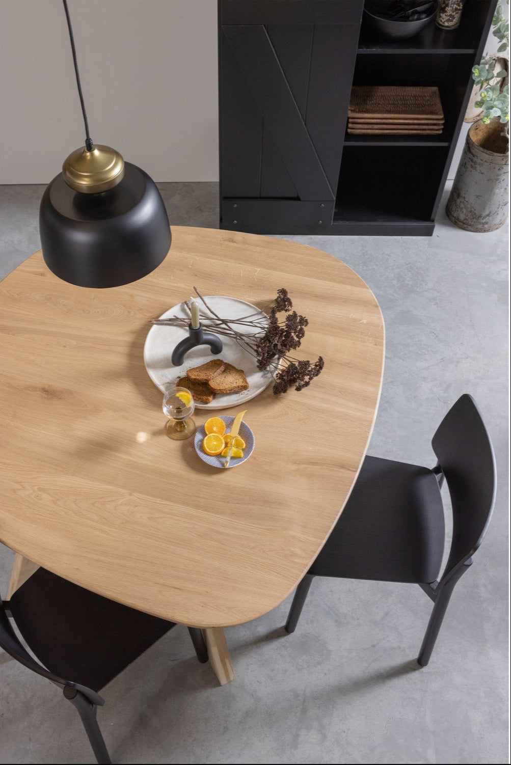 Lampada a sospensione in ottone metallo nero Linne 34x31 cm