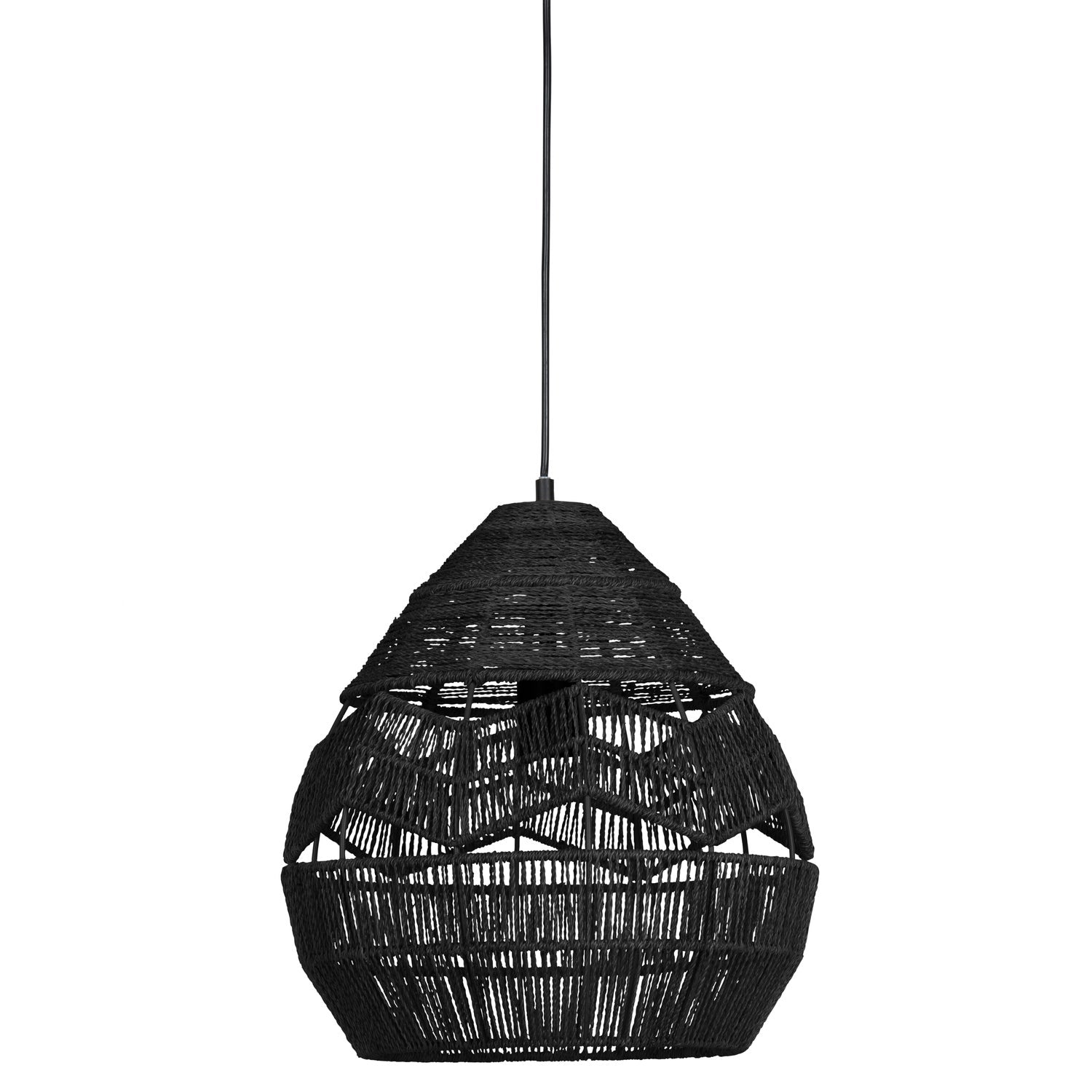 Lampada a sospensione nera Adelaide 150x150cm
