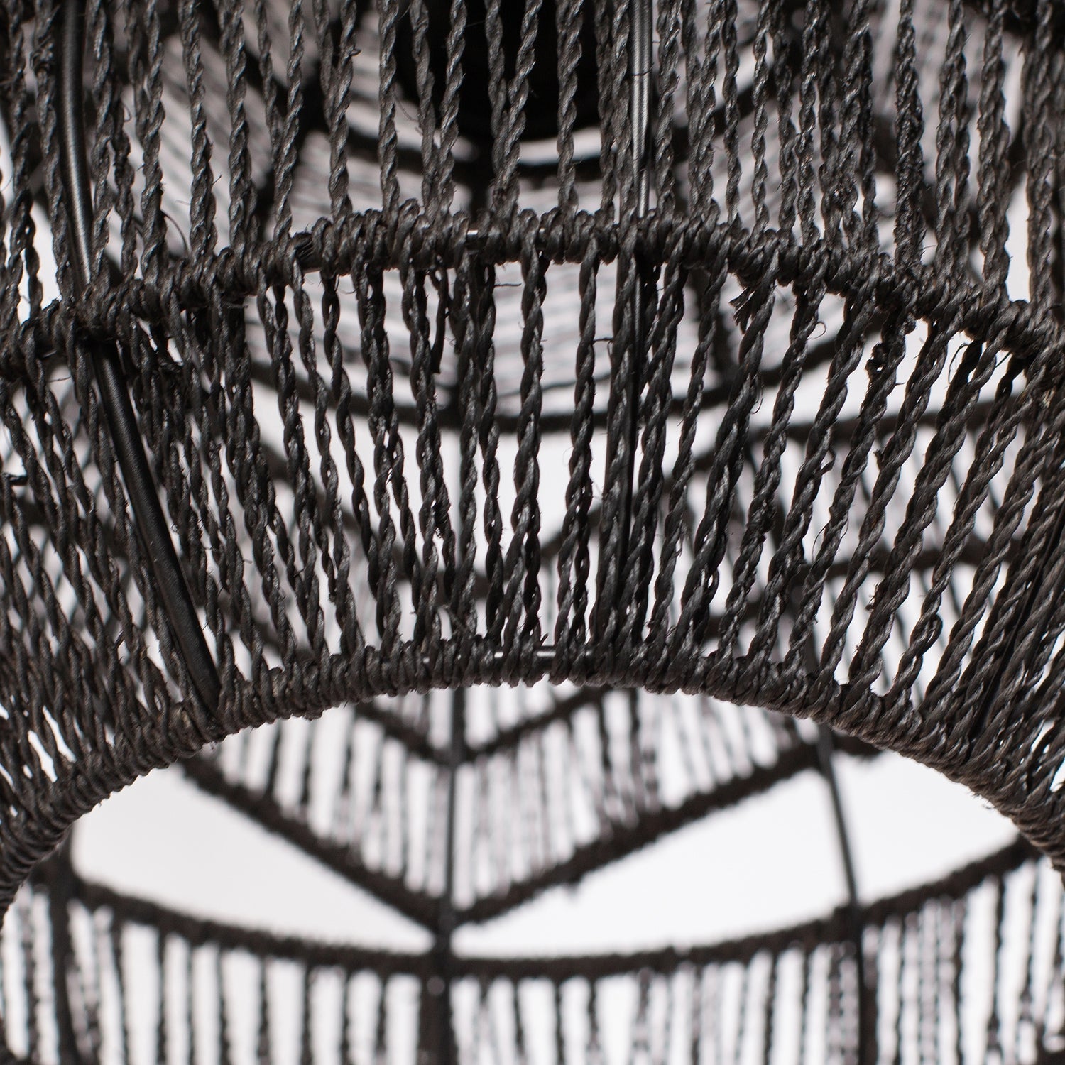 Lampada a sospensione nera Adelaide 150x150cm