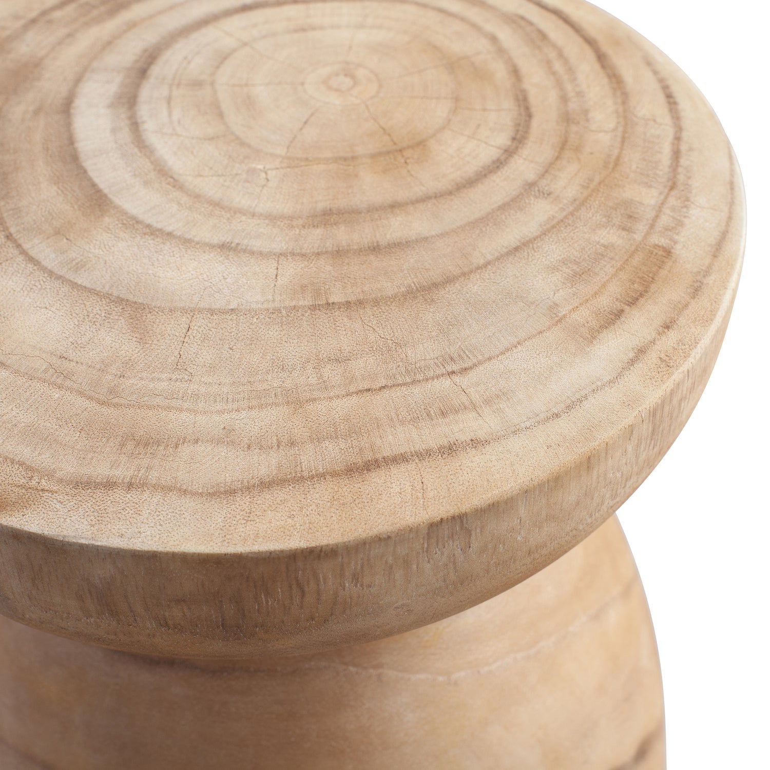 Tabouret en bois naturel Bink 40x28 cm
