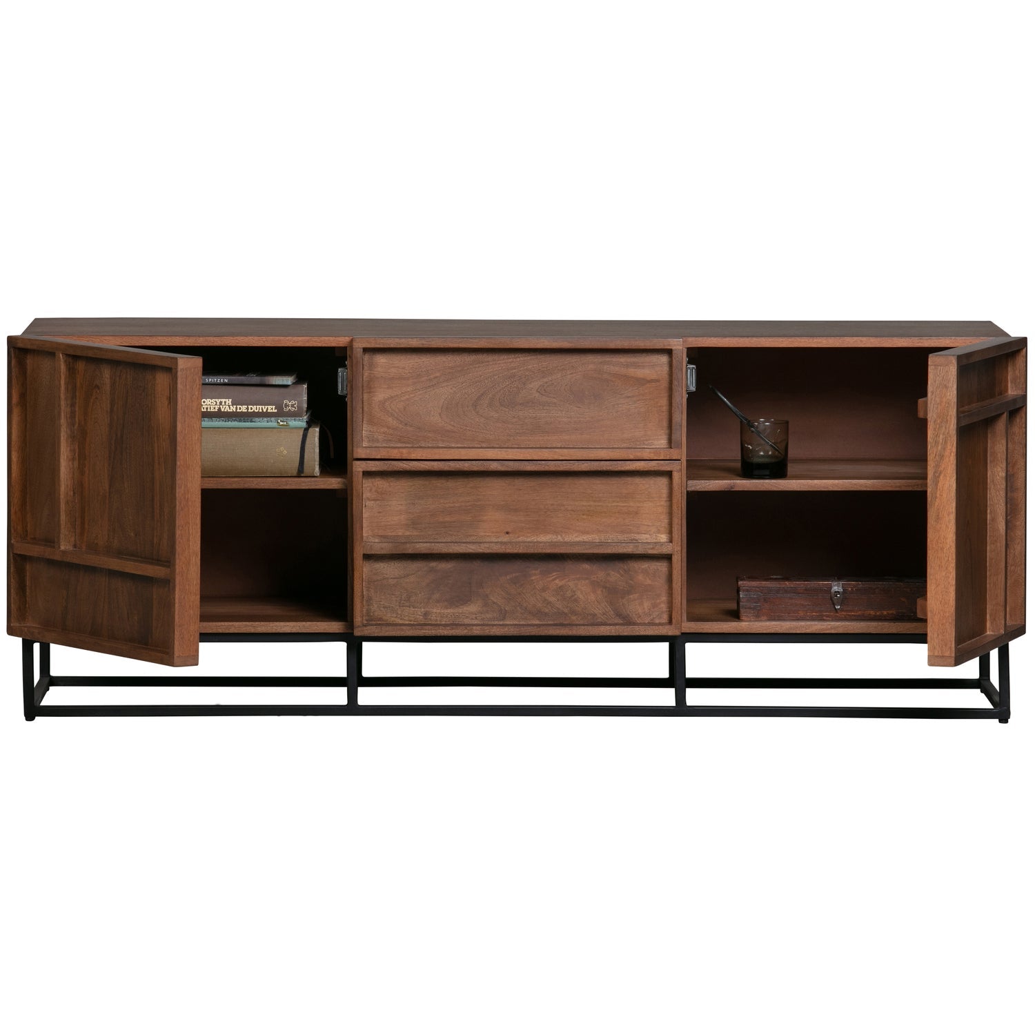 Mobile TV 2 ante 2 cassetti in legno di mango Forrest 54x140 cm