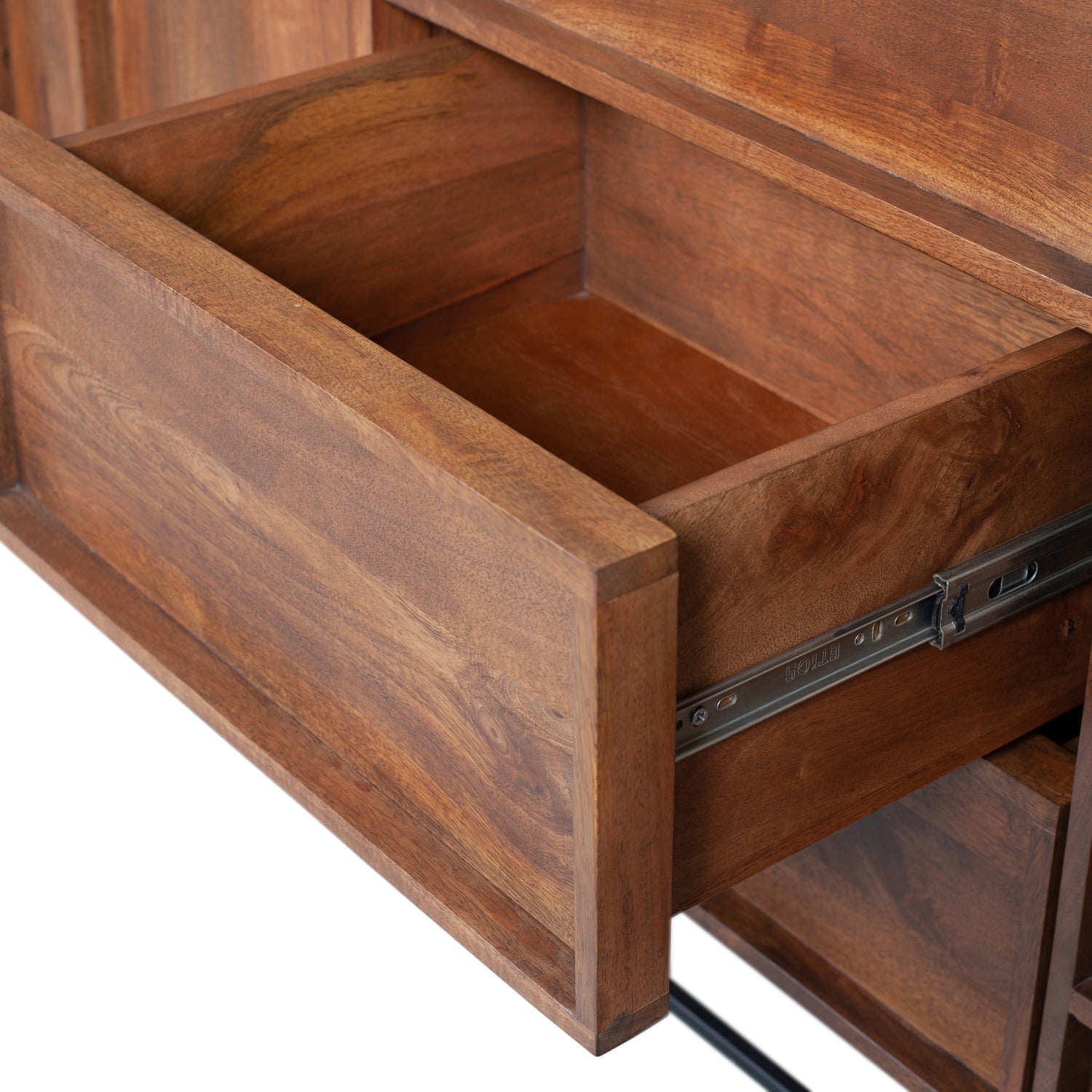 Buffet 2 portes 3 tiroirs en bois de manguier Forrest 75x160 cm