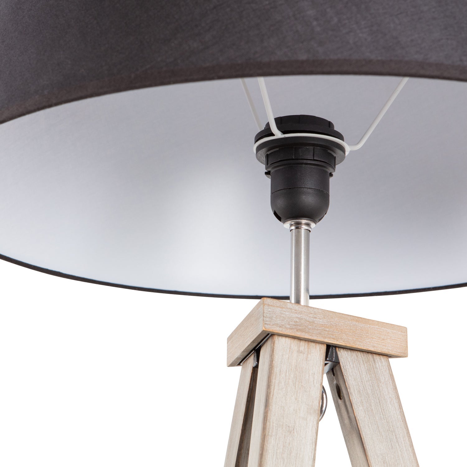 Lampada da terra in bambù nera Omar 153x60 cm