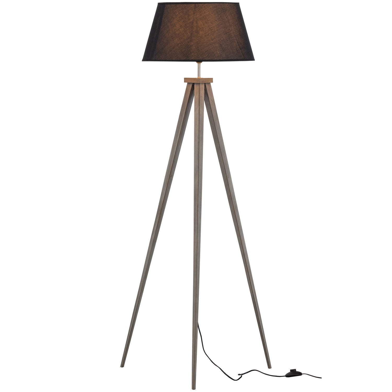 Lampada da terra in bambù nera Omar 153x60 cm