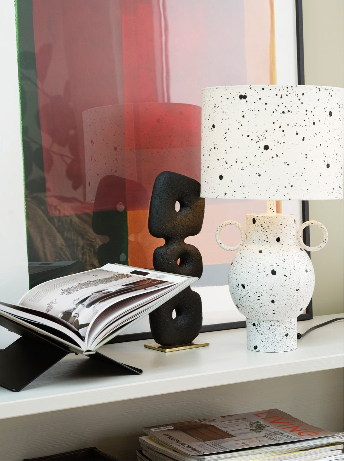 Lampada da tavolo in metallo Hat 46x25 cm