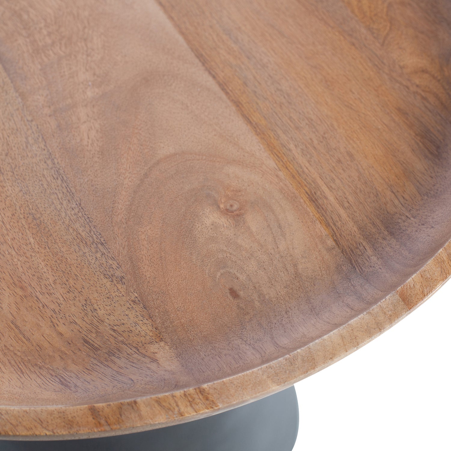 Tavolino rotondo in legno nero opaco Dana 47x48 cm