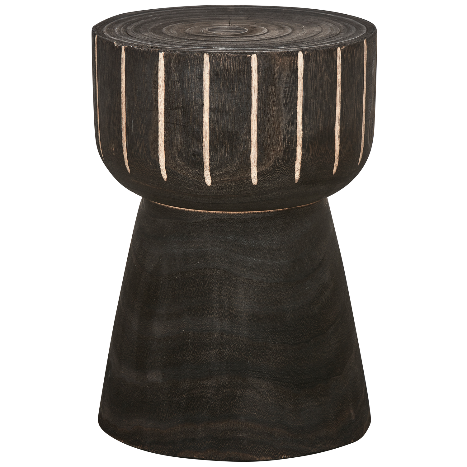 Tabouret en bois marron foncé Philip 41x28 cm