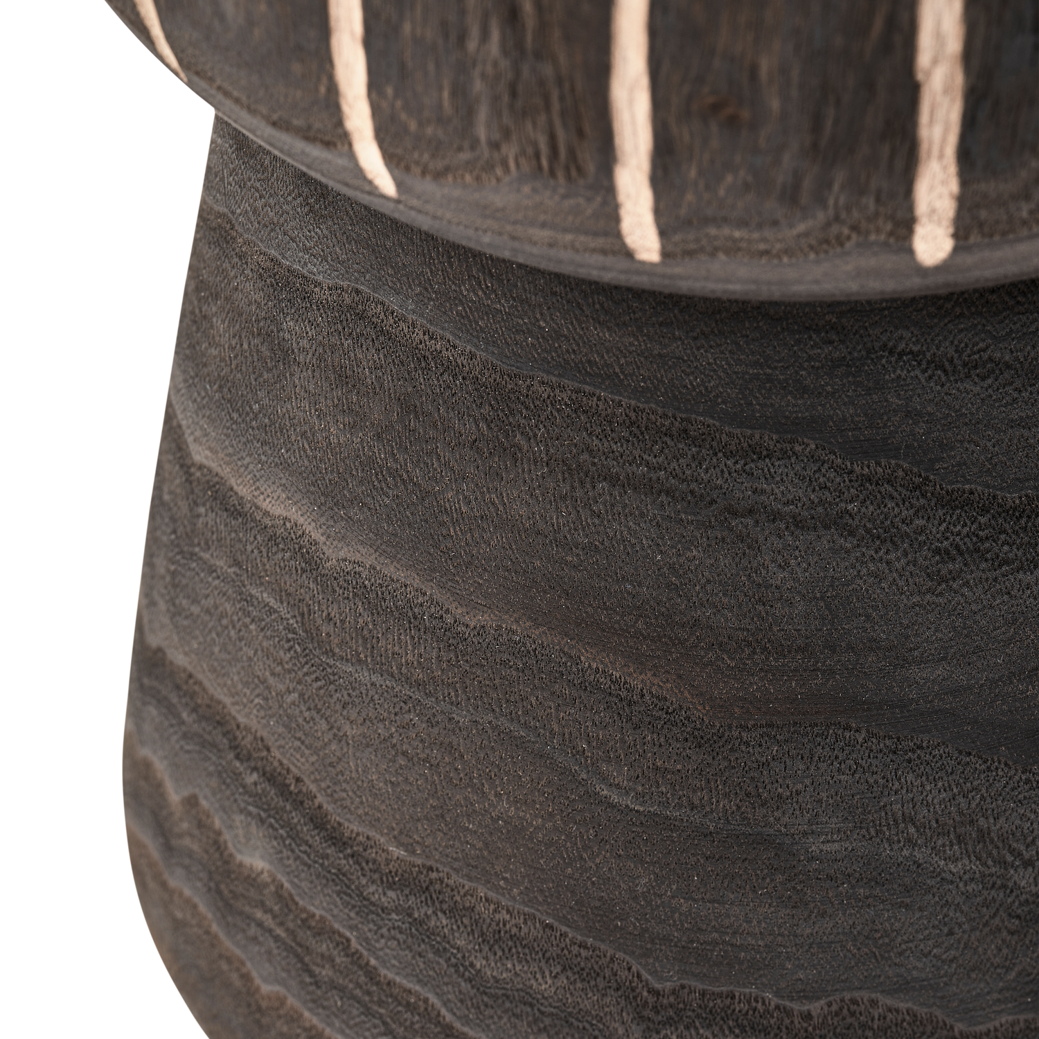 Tabouret en bois marron foncé Philip 41x28 cm
