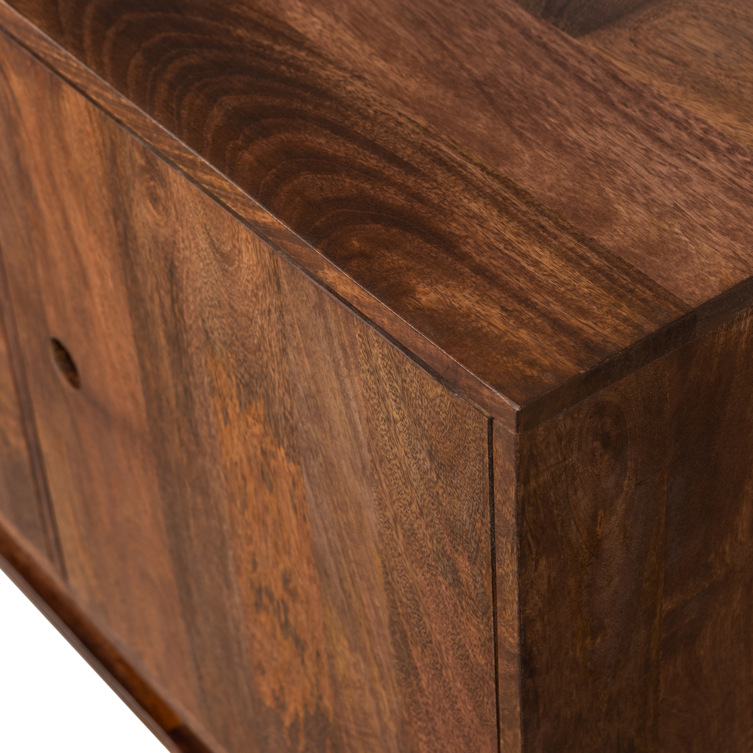 Madia 4 ante in legno di mango noce Staes 70x200 cm