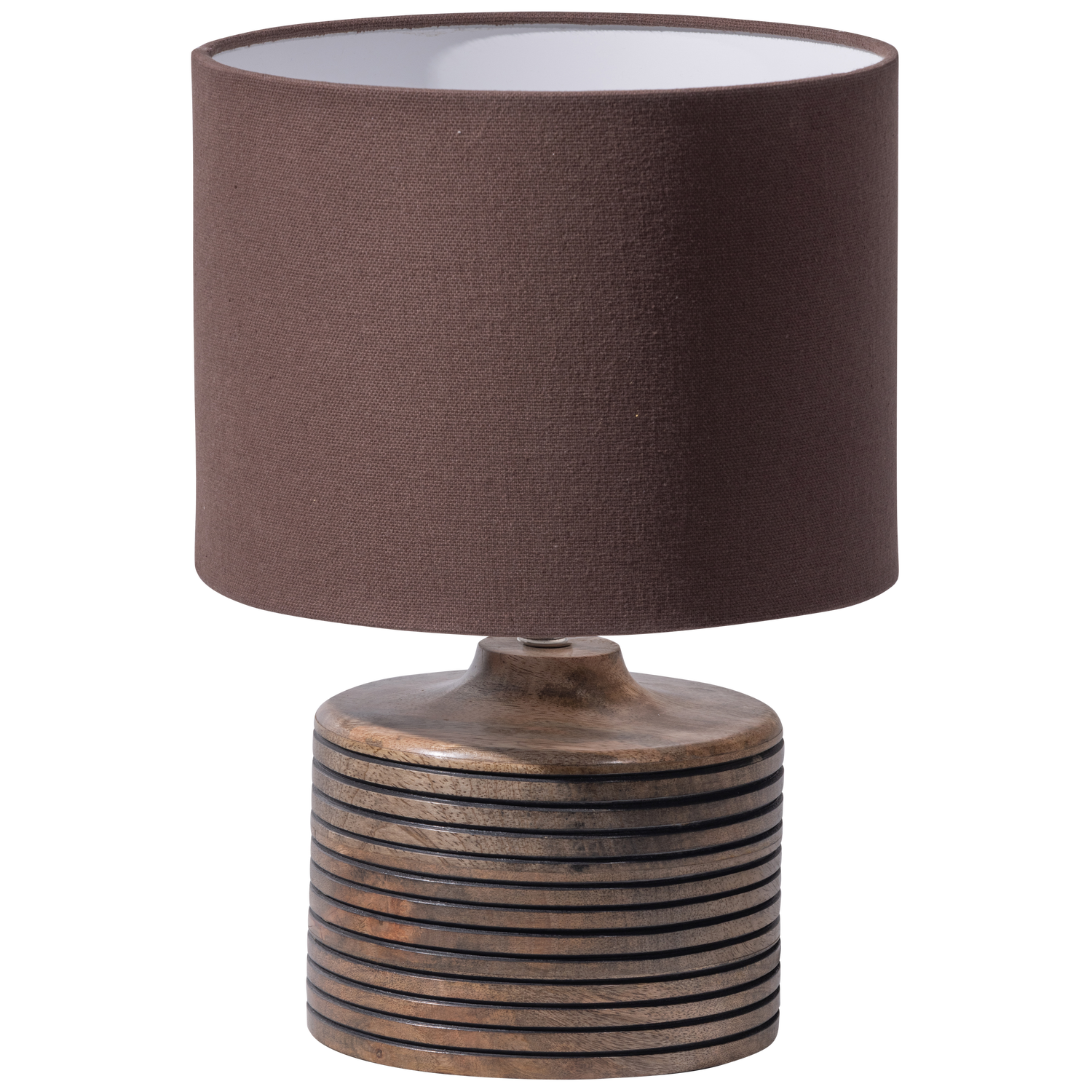 Lampe de table en bois de manguier marron chaud Menzo 35x25 cm
