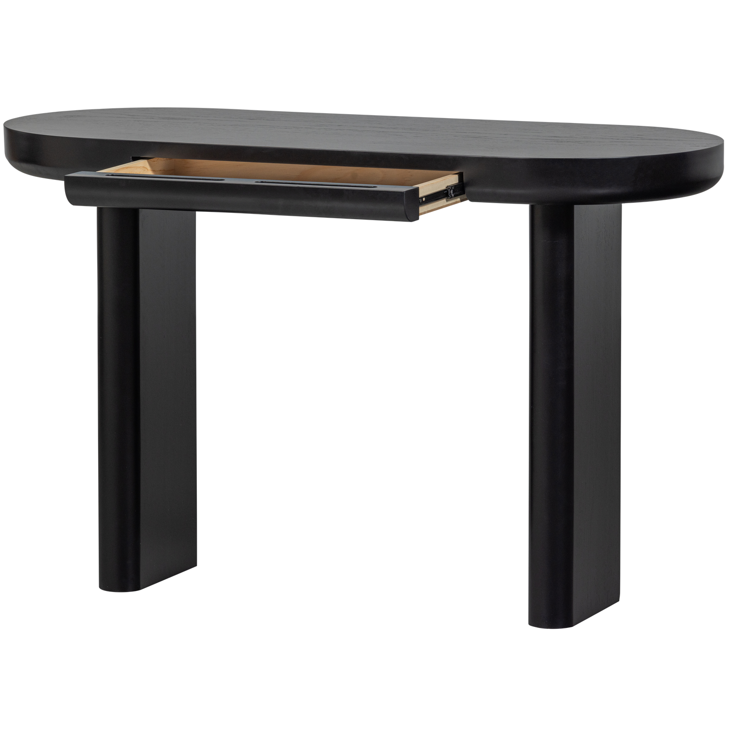 Bureau/table basse plaqué noir Mael 75x120 cm