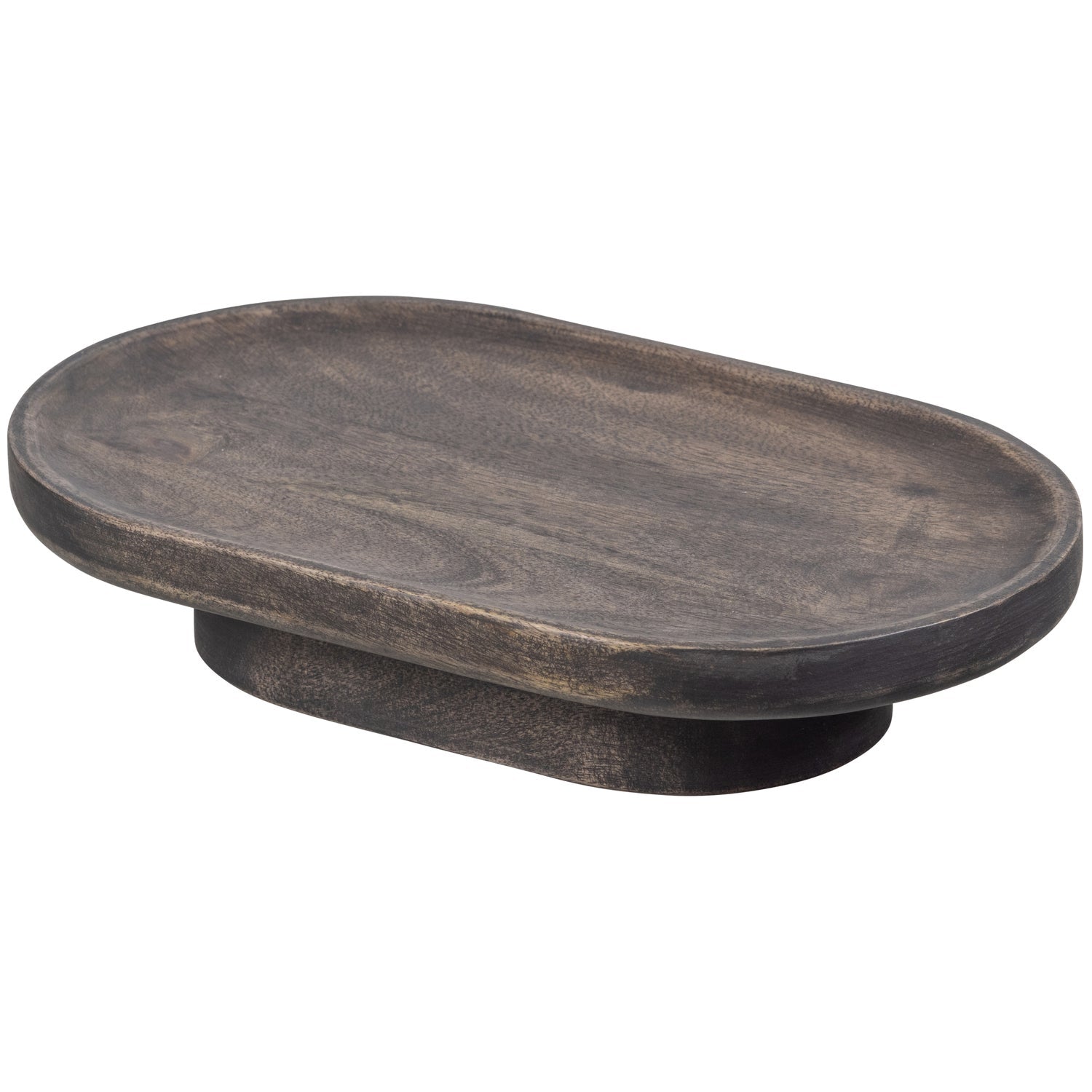Plateau en bois de manguier marron foncé Aya 20x33 cm