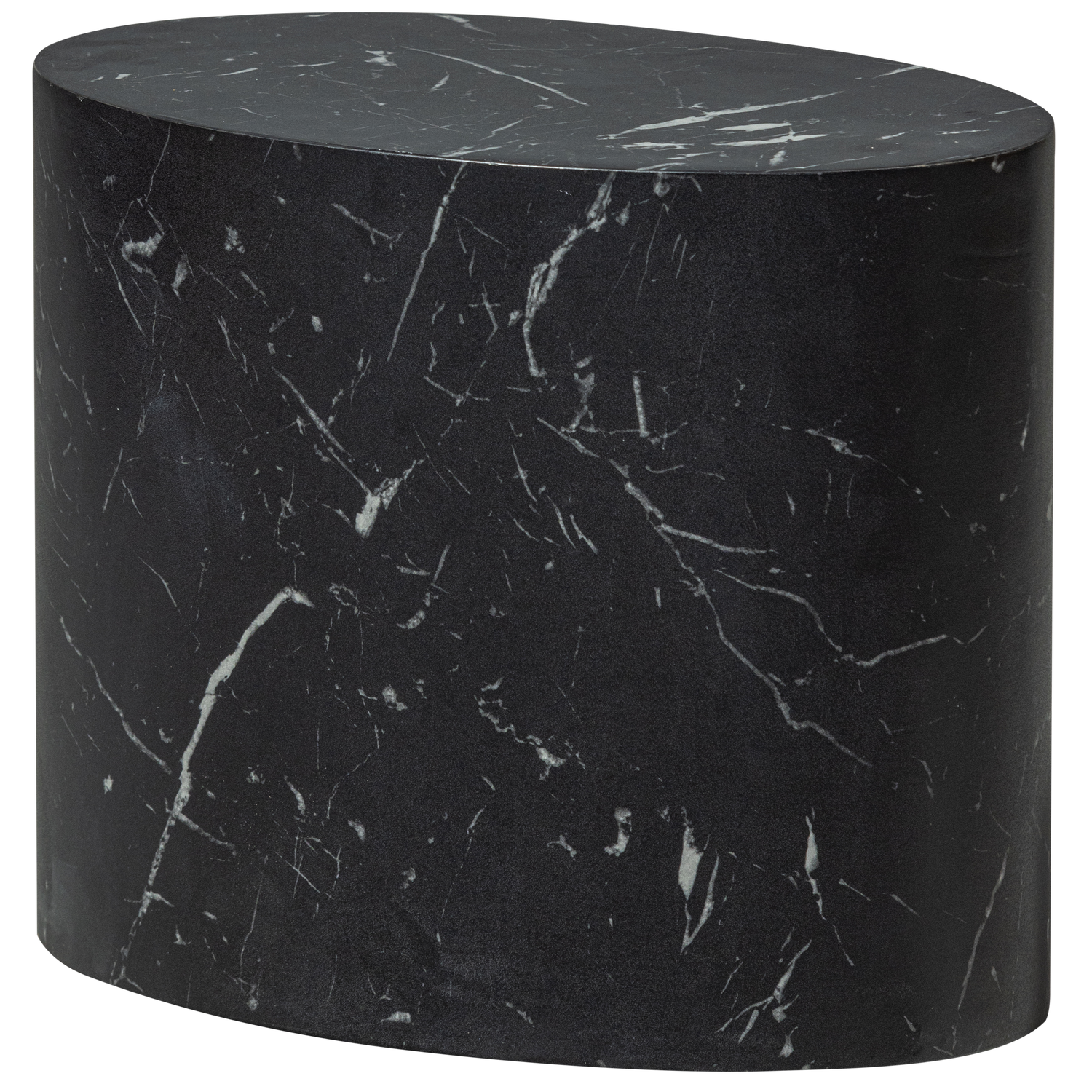 Table basse effet marbré noir Quint 33x40 cm