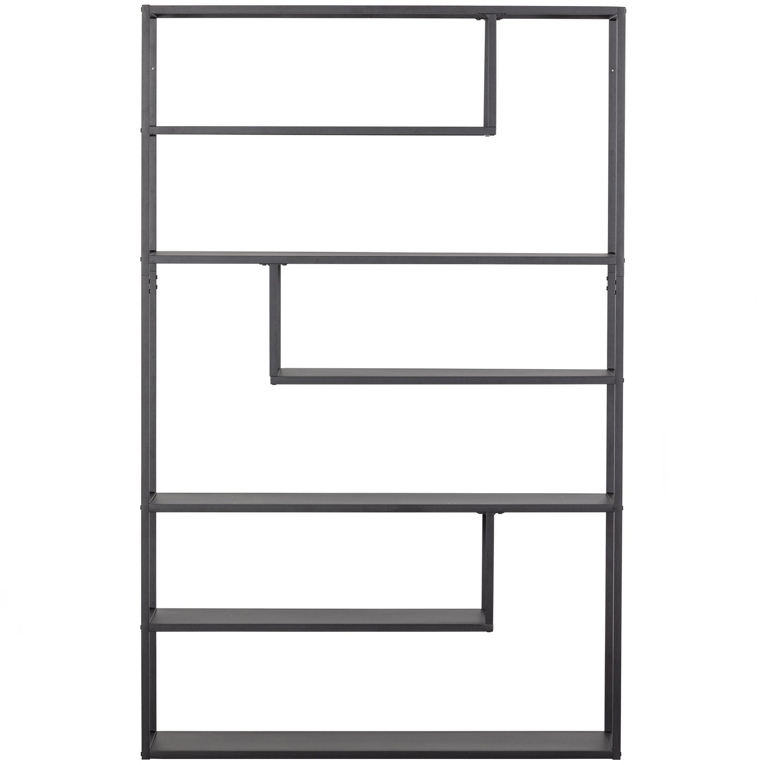 Libreria a giorno in metallo nero opaco Teun