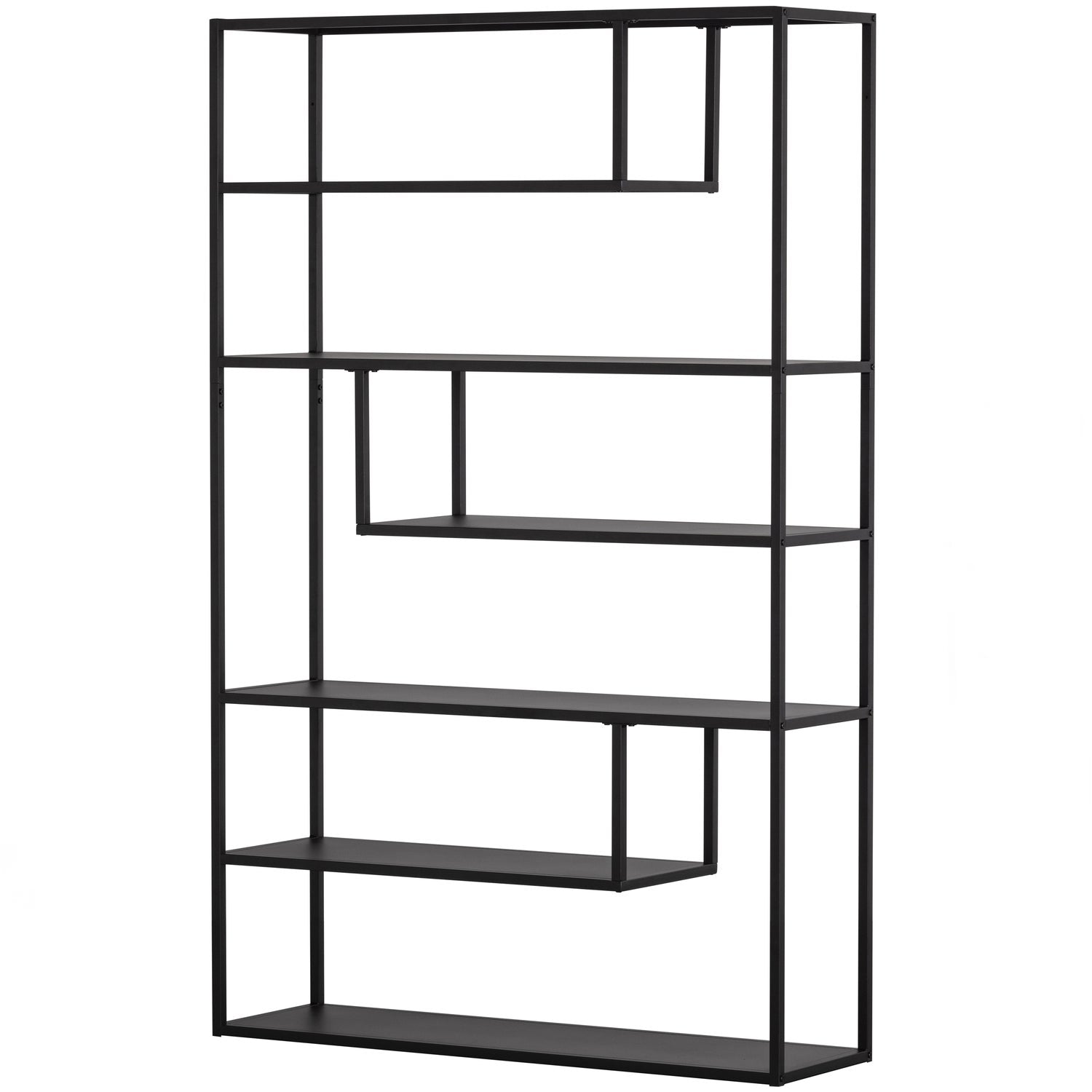 Libreria a giorno in metallo nero opaco Teun