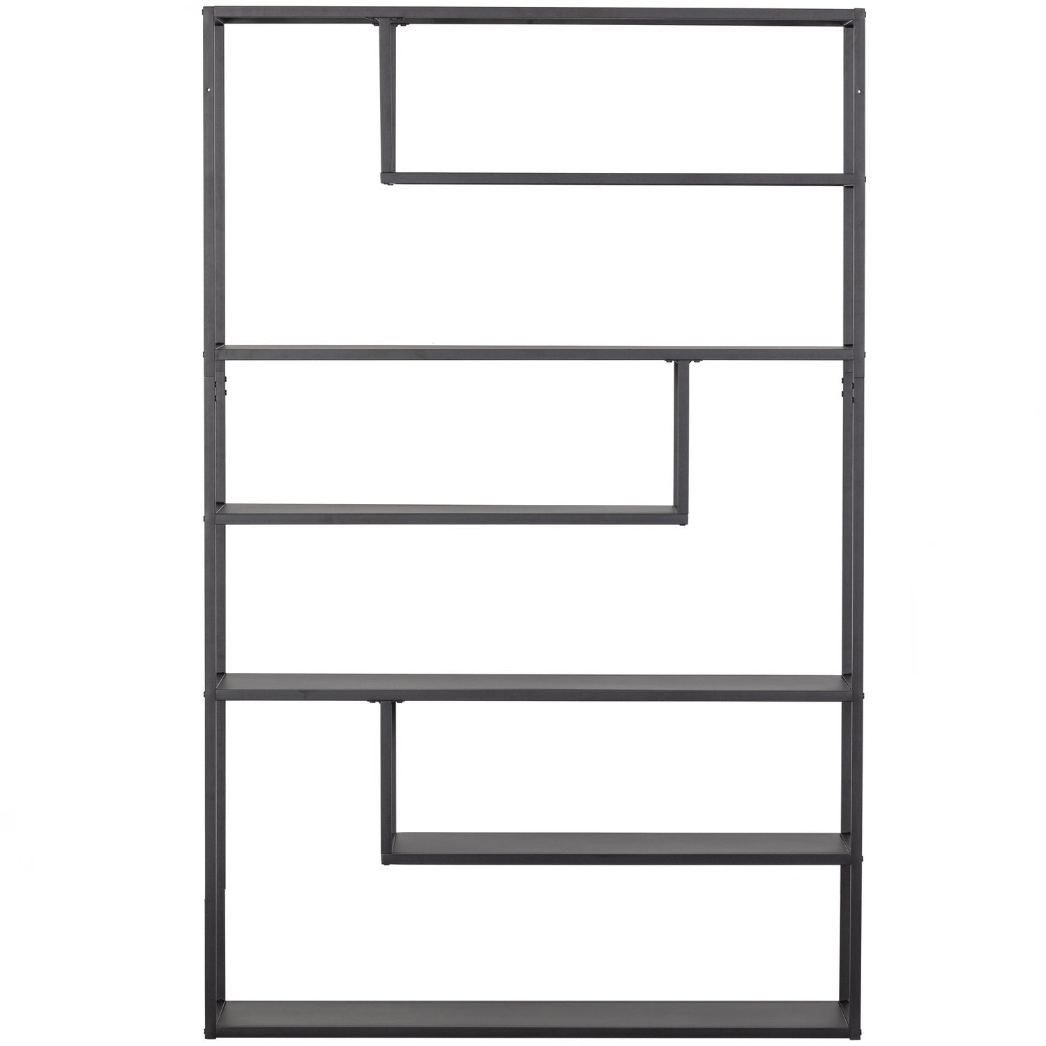 Libreria a giorno in metallo nero opaco Teun