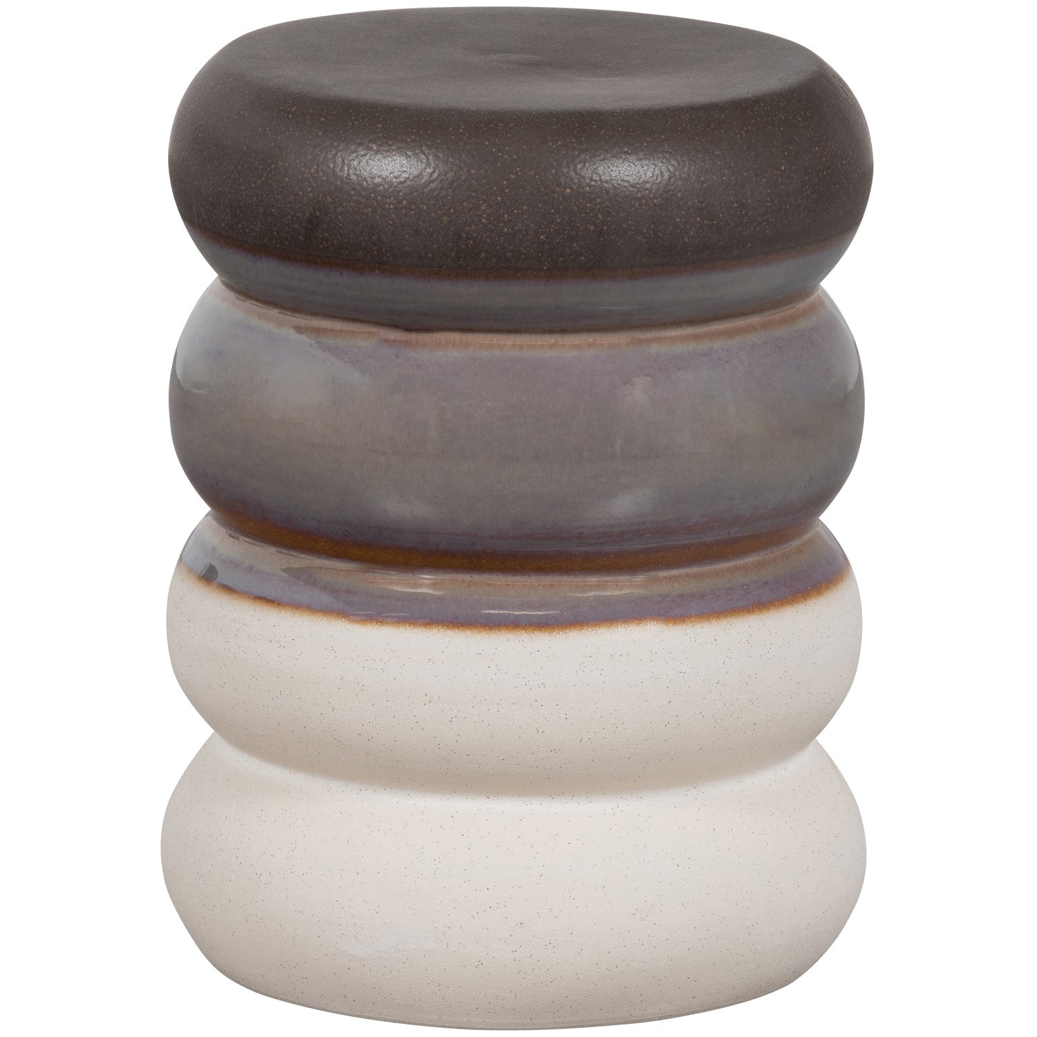 Tavolino curvo in ceramica Bulb 44x34 cm