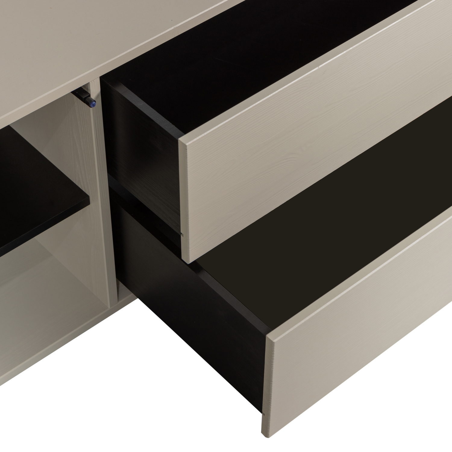 Mobile TV  2 ante 2 cassetti in legno di pino Settle Down 45x200 cm