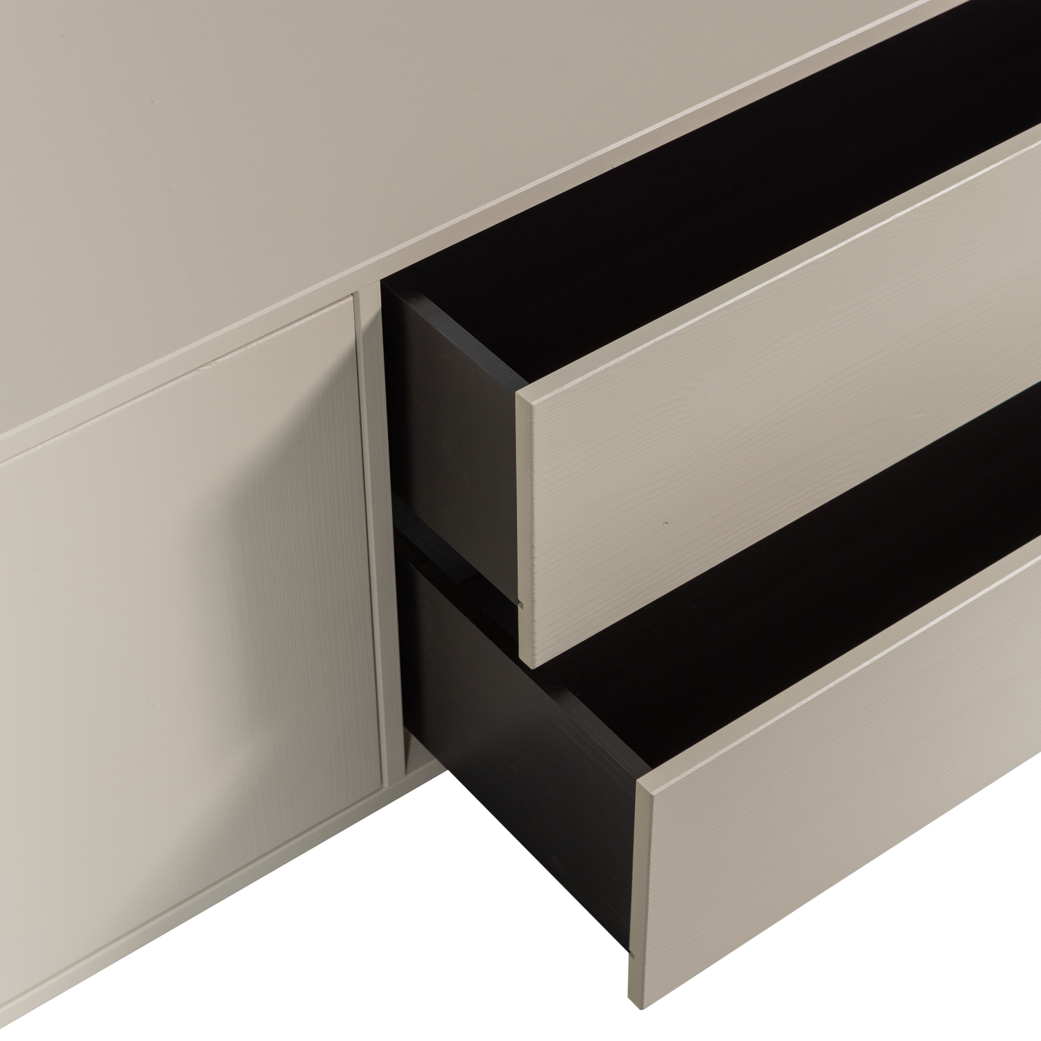 Mobile TV  2 ante 2 cassetti in legno di pino Settle Down 45x200 cm