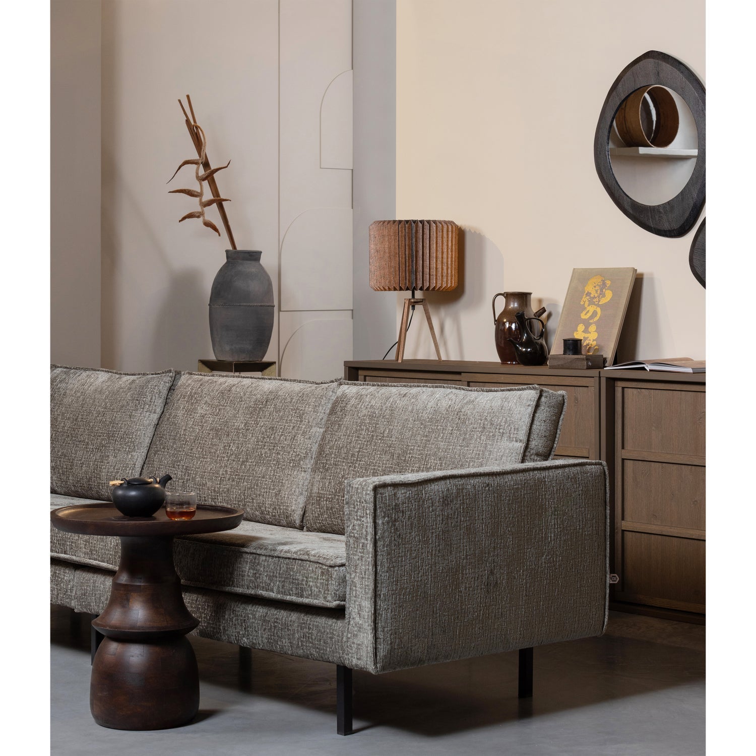 Lampe de table en papier noir Bones 58x36 cm