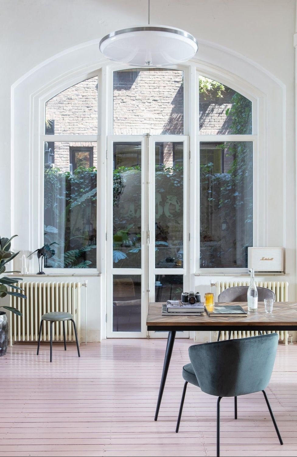 Tavolo da pranzo in metallo nero Rhombic 76x220 cm