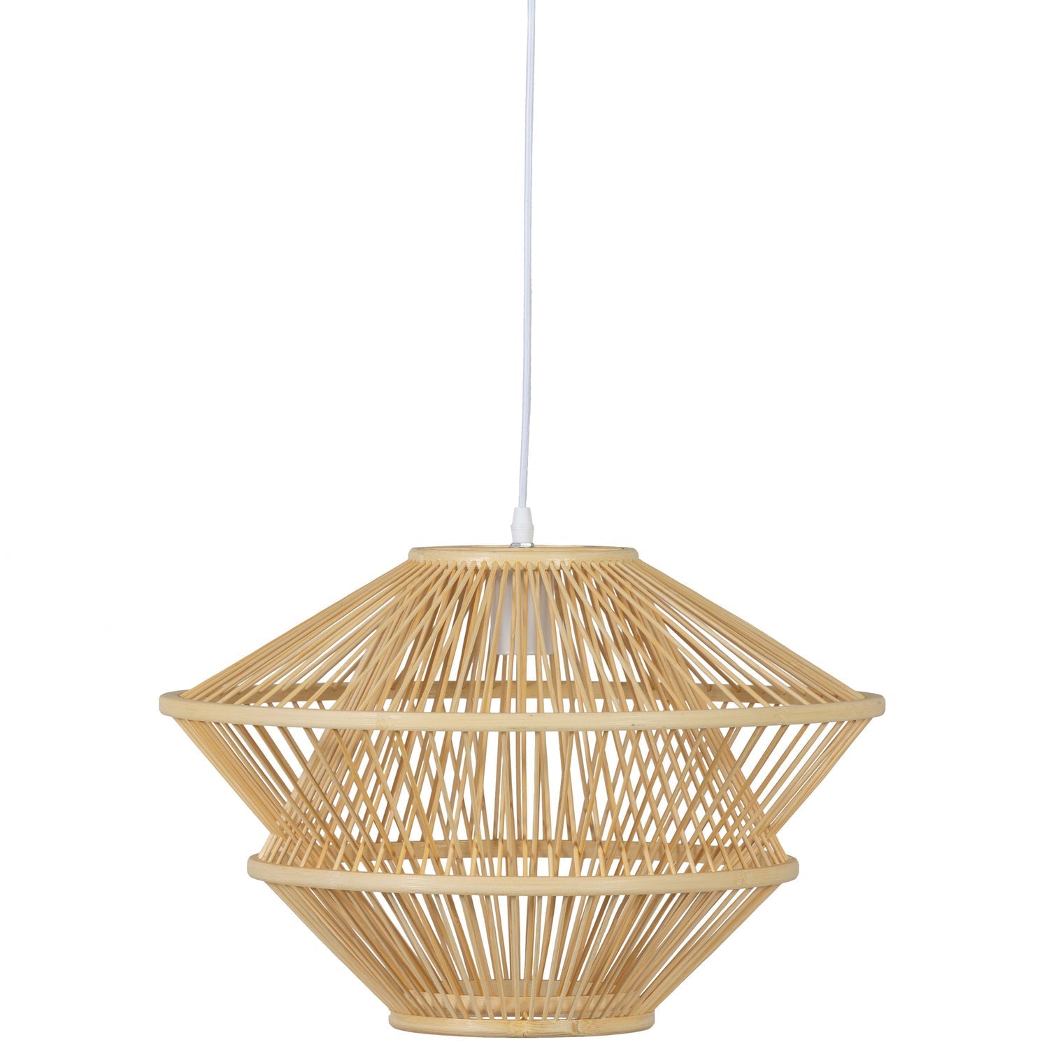 Lampe à suspension en bambou Bamboo 31x46 cm