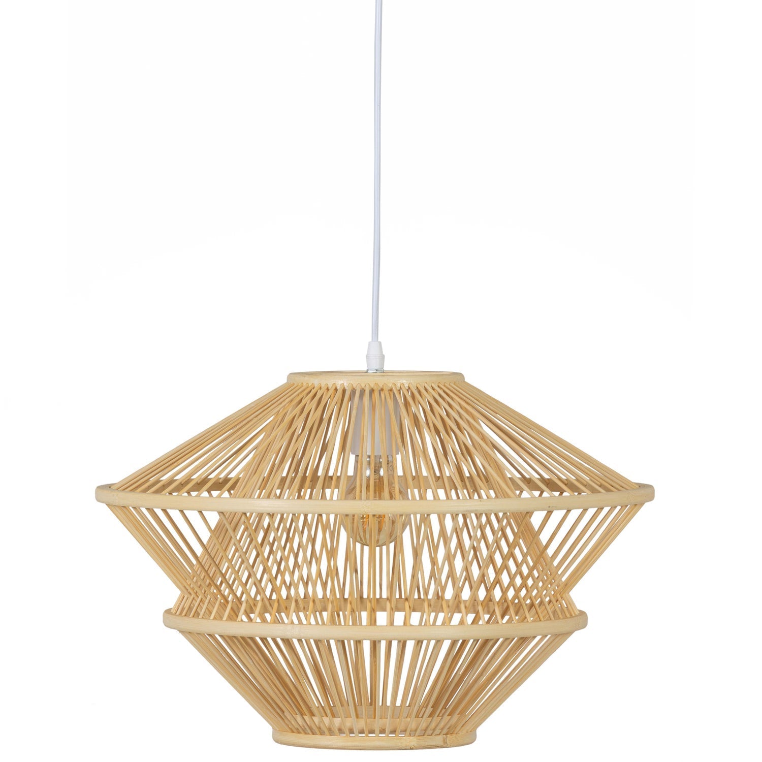 Lampe à suspension en bambou Bamboo 31x46 cm
