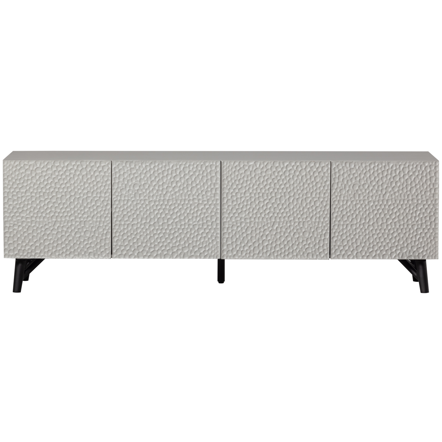 Meuble TV 4 portes couleur brouillard Carved 56x181 cm