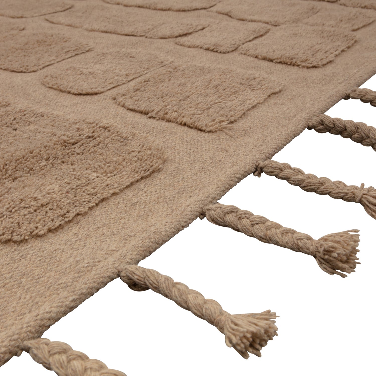 Tapis imprimé beige foncé Bricks 240x170 cm