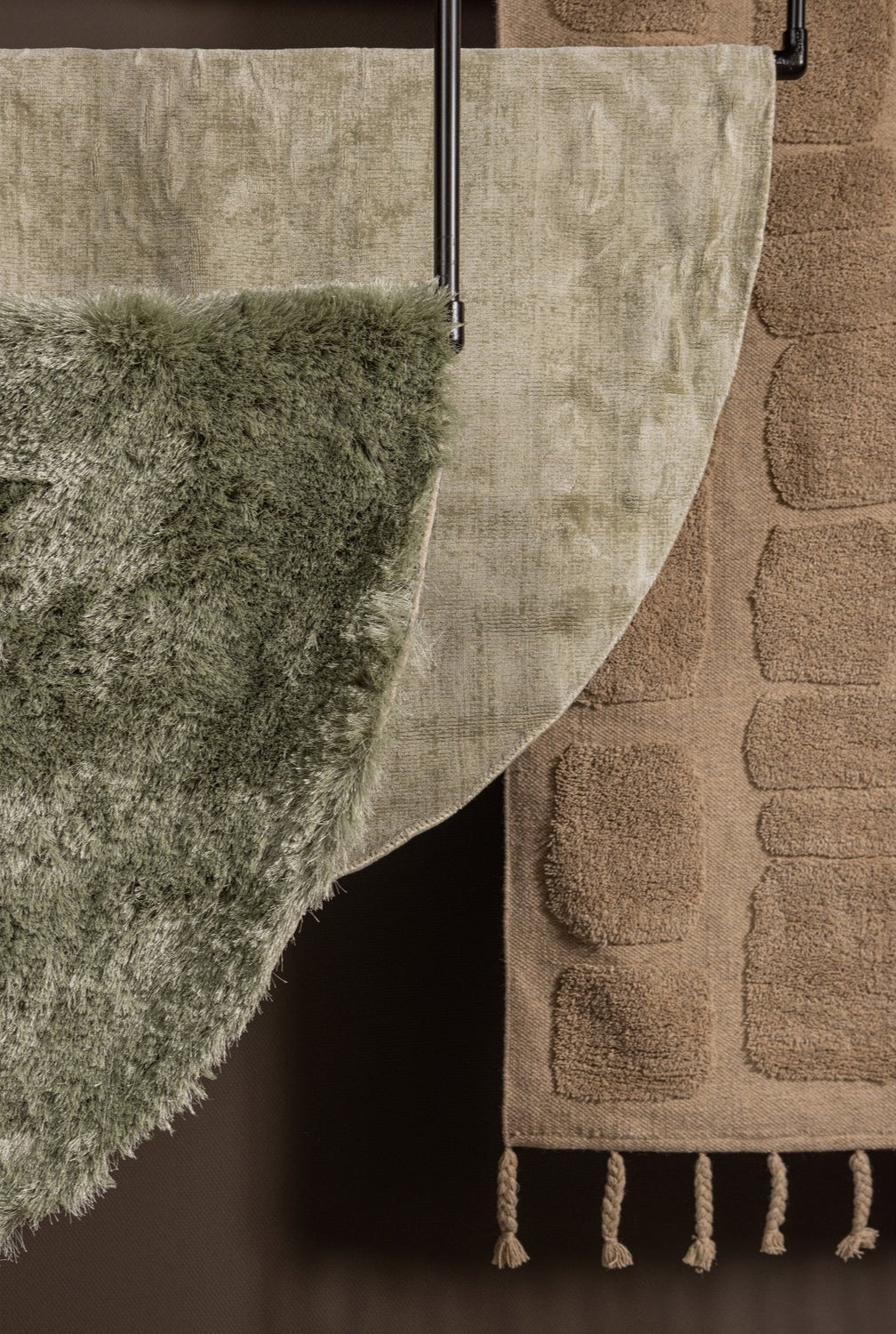 Tapis imprimé beige foncé Bricks 240x170 cm