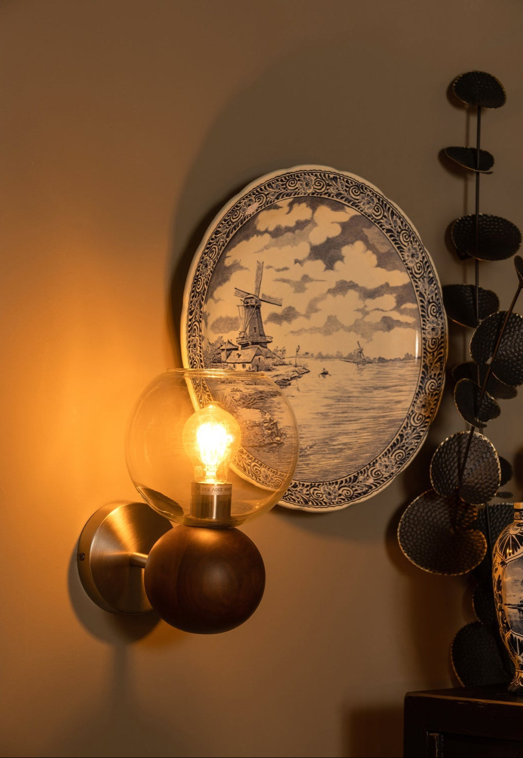 Lampe murale en métal Babble 29x19 cm