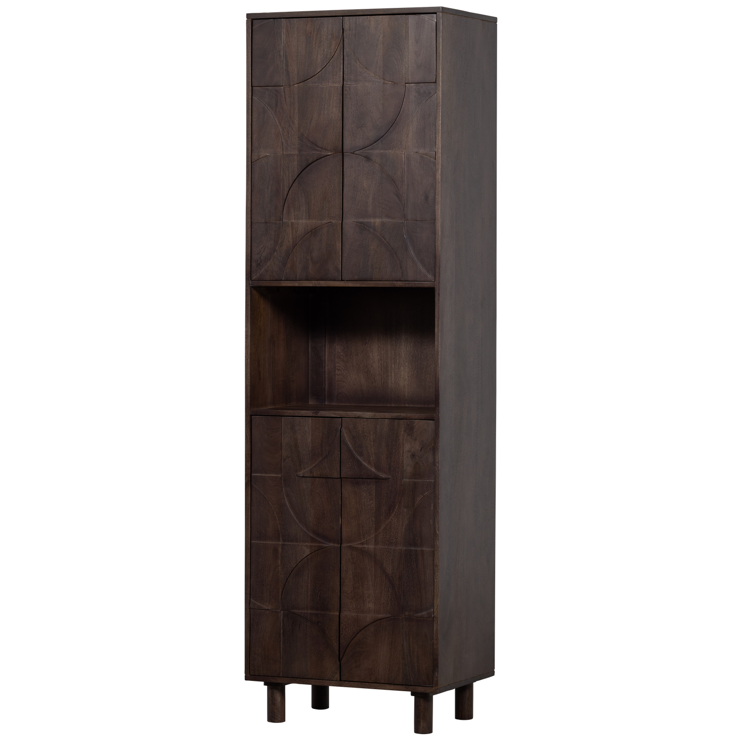 Buffet 4 portes en bois de manguier Draw 200x60 cm