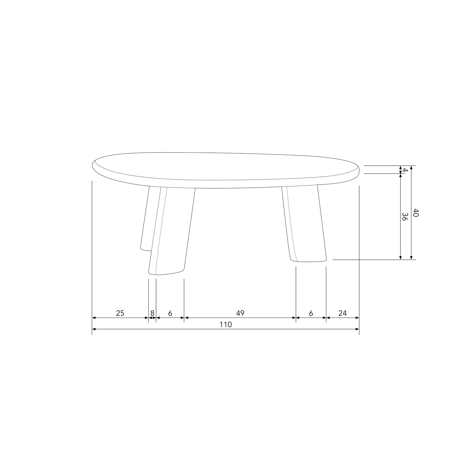 Tavolino tondo in legno di mango Roundly 40x110 cm
