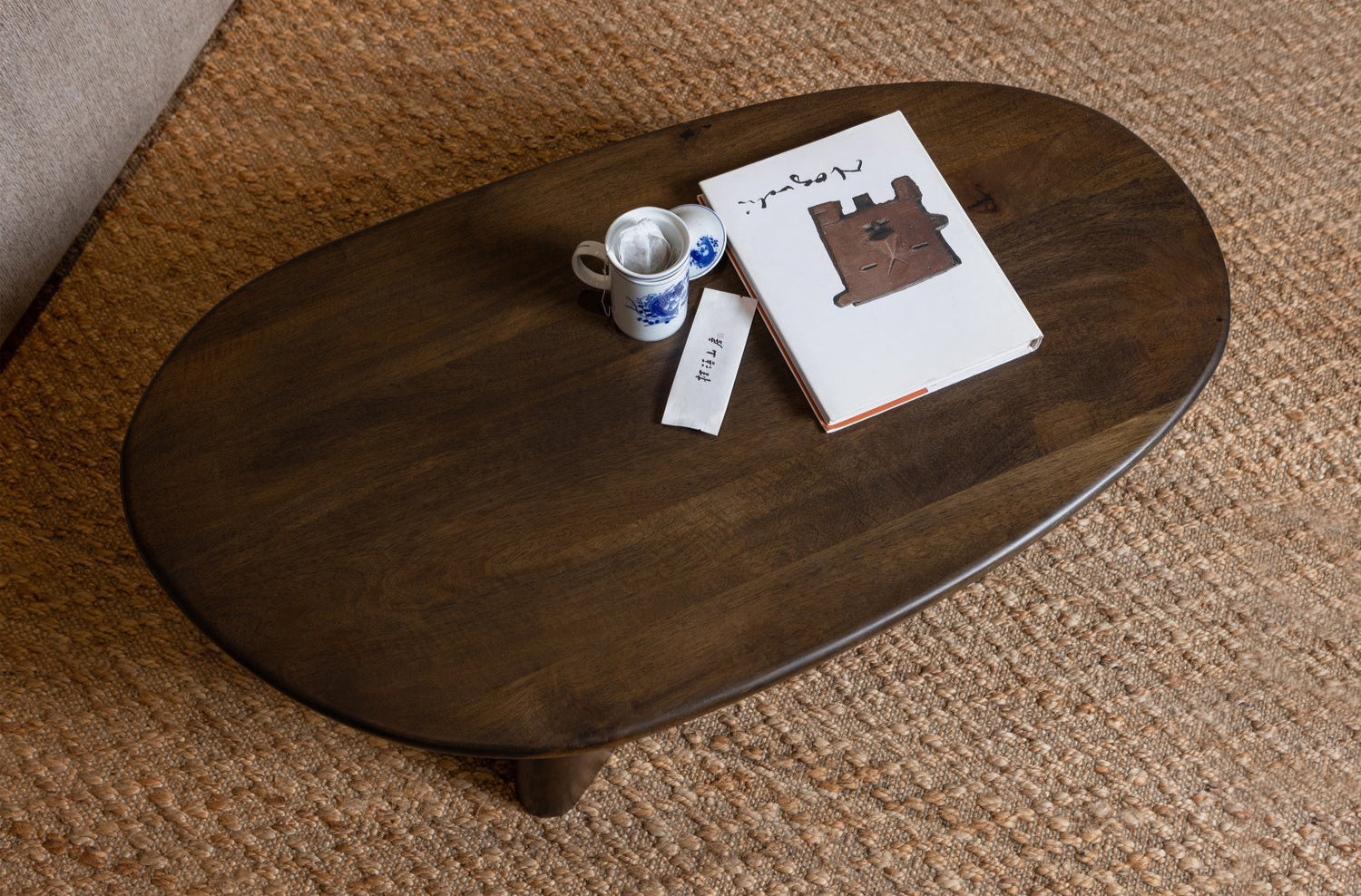 Tavolino tondo in legno di mango Roundly 40x110 cm