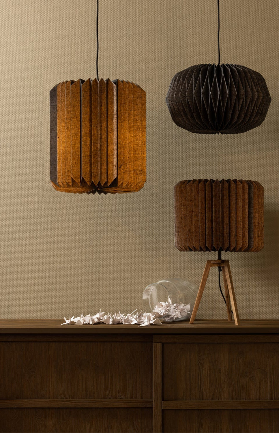 Lampada a sospensione in carta Globe 25x44 cm