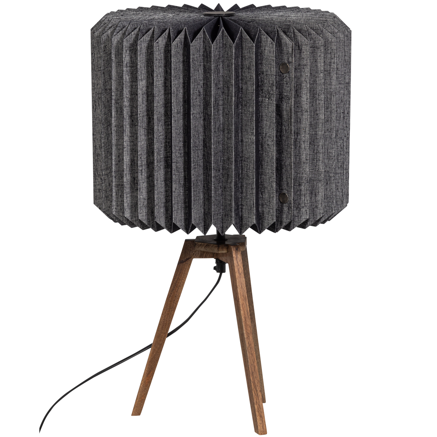 Lampe de table en papier noir Bones 58x36 cm