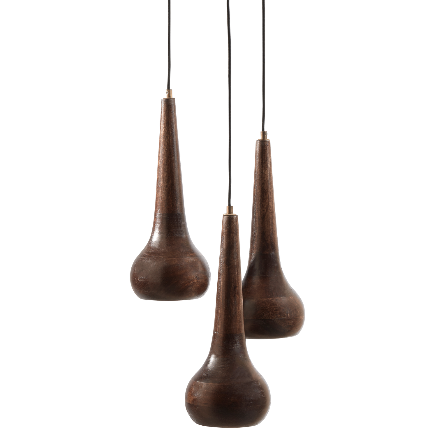 Lampada a sospensione in legno noce Tumble 150x33 cm