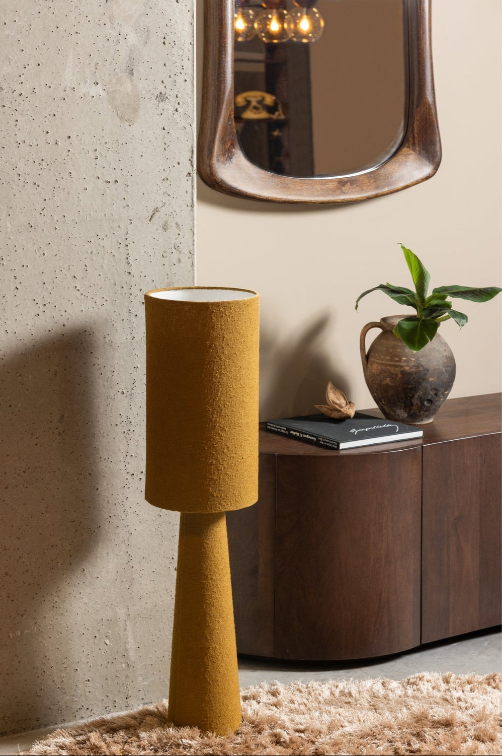 Lampe de table en tissu bouclé Loft 90x22 cm