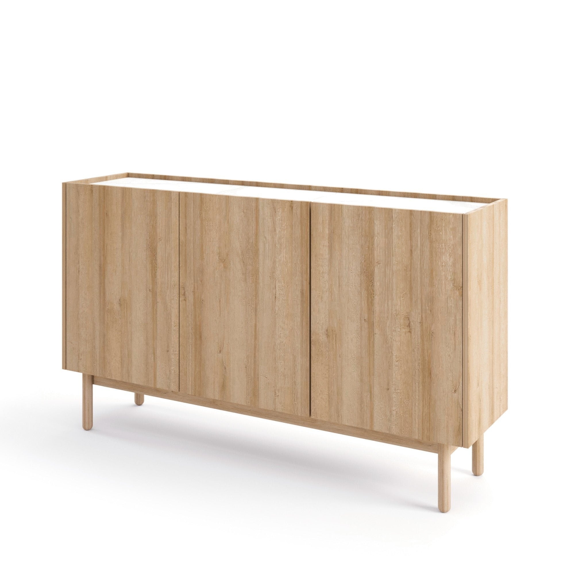 Buffet 3 portes en bois laminé Arnesia 144x83 cm
