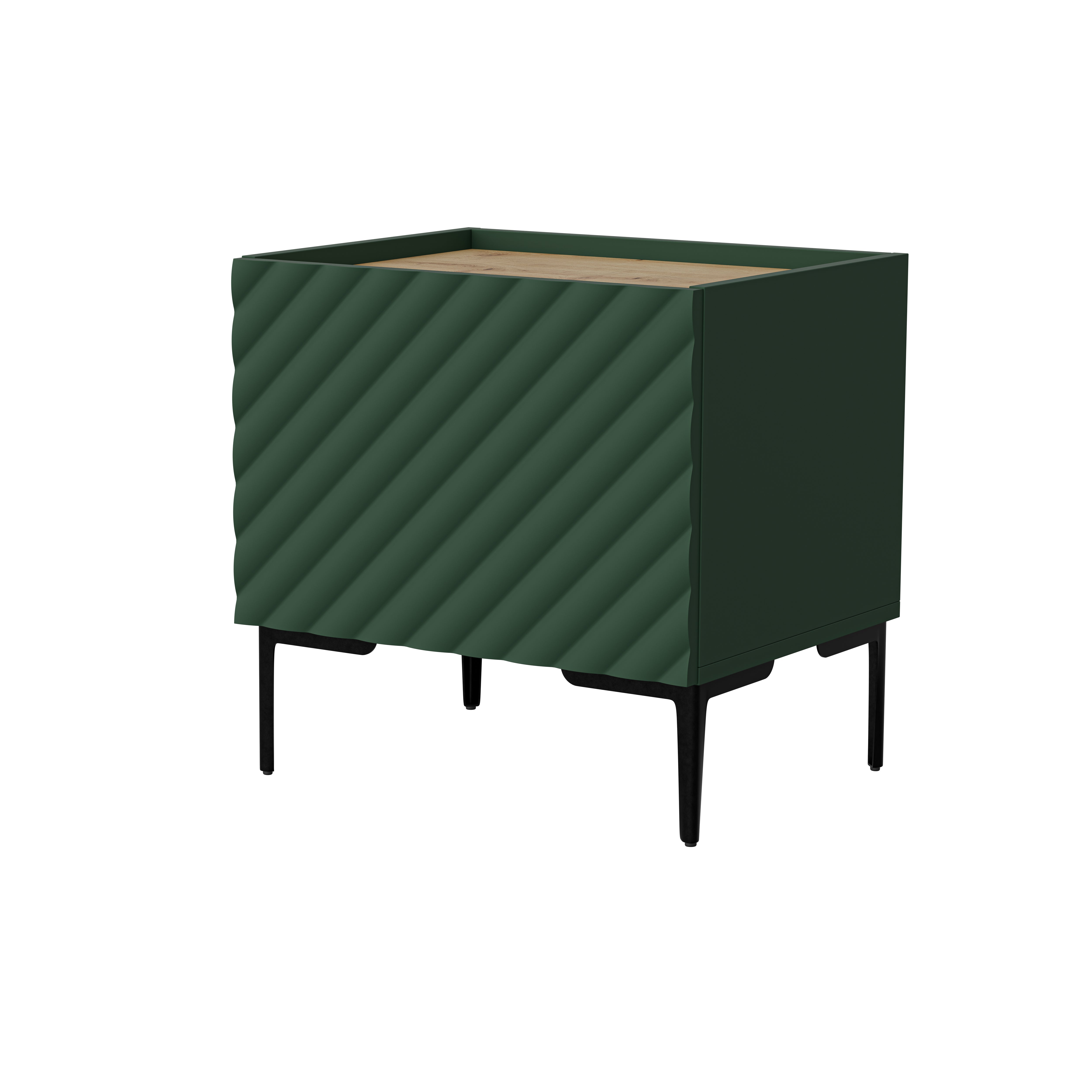 Table de chevet 1 porte avec pied métal Rêve 50x53 cm