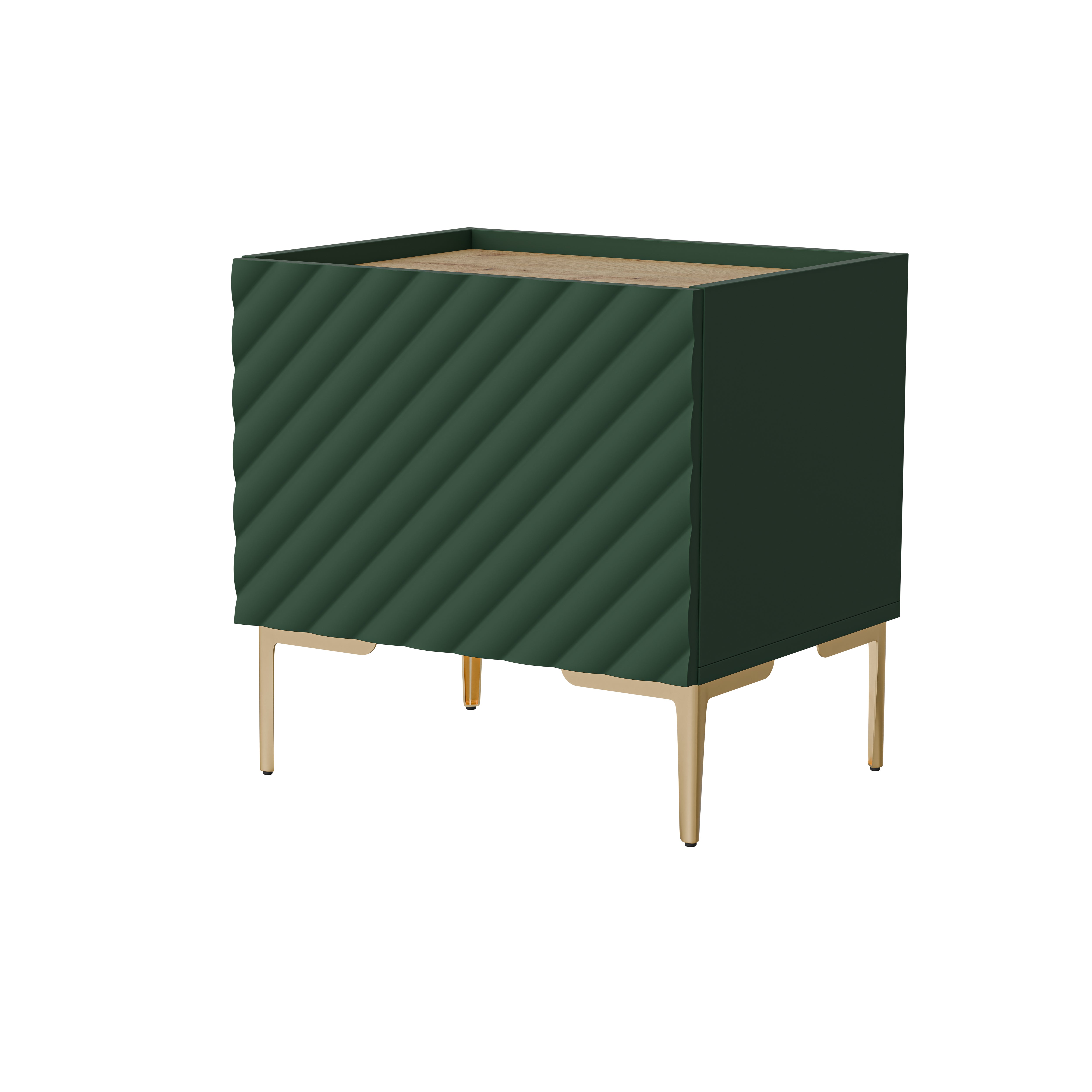 Table de chevet 1 porte avec pied métal Rêve 50x53 cm