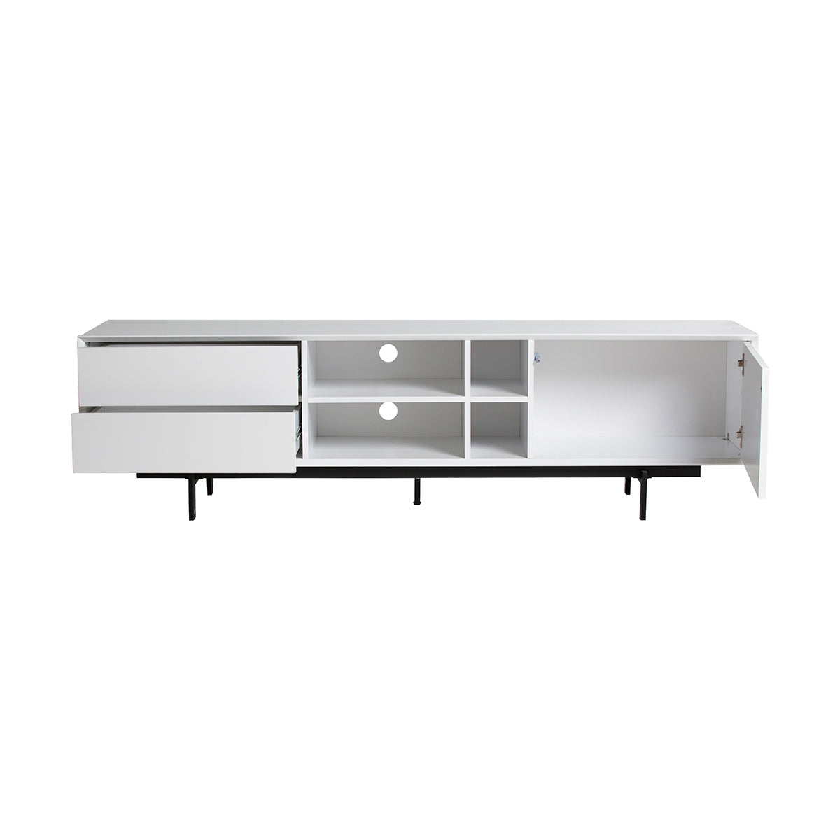 Meuble TV 180 x 40 cm Santerno blanc