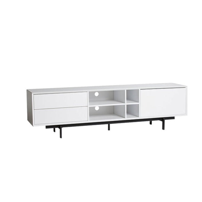 Meuble TV 180 x 40 cm Santerno blanc